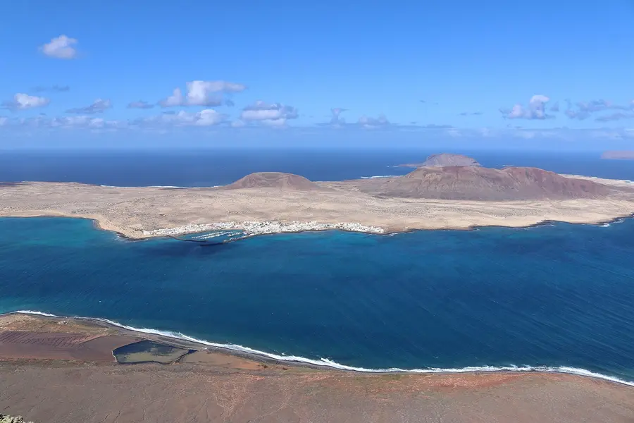 La Graciosa across the strait, Chinijo Archipelago, seen from Lanzarote