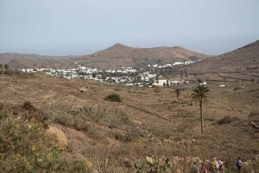 Haría in its valley in the north of Lanzarote