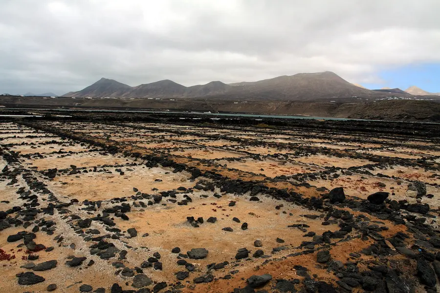 Salinas de Janubio on Lanzarote, The Canary Islands, Spain
