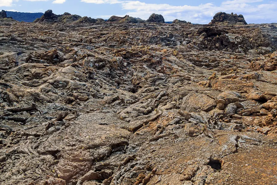 Lava field (Pahoehoe lava), Timanfaya National Park, Lanzarote, Canary Islands, Spain.